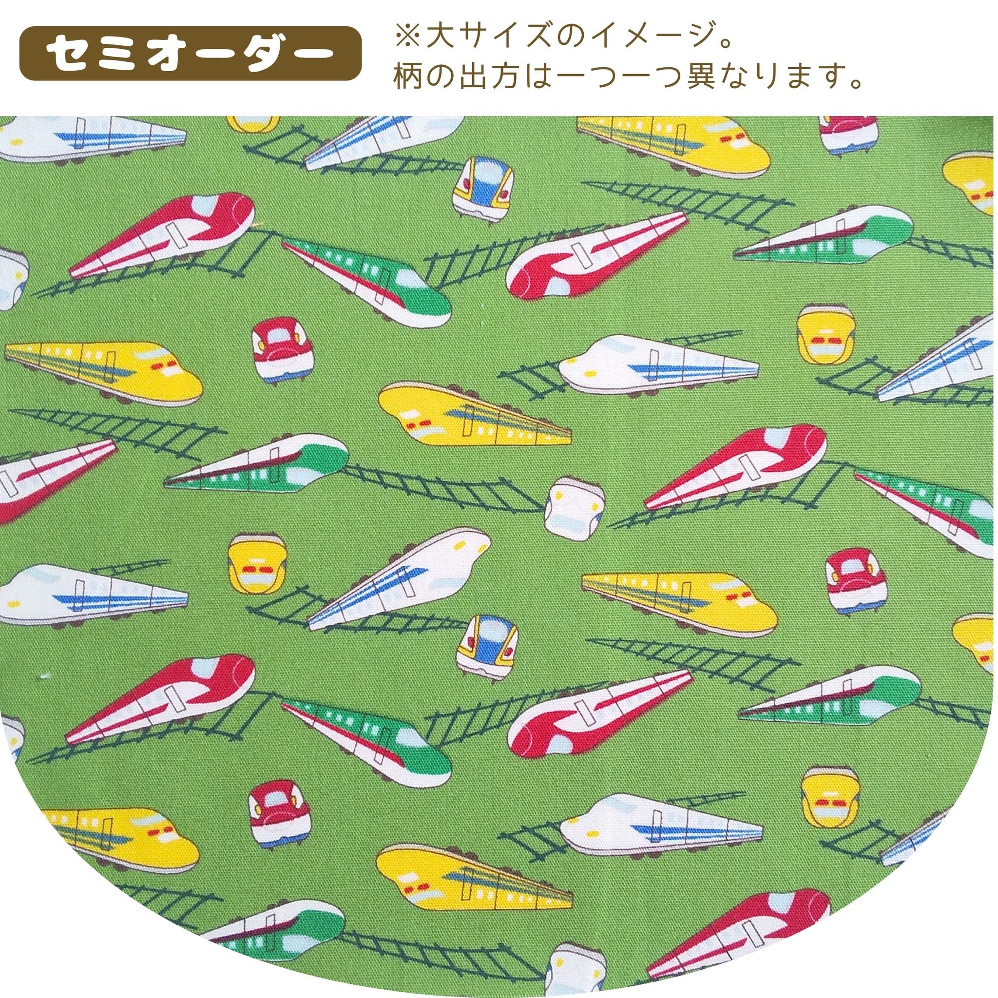 横入れお弁当袋|セミオーダー|大サイズ|小サイズ|子どもが使いやすい|入園準備に安心|新幹線 ドクターイエロー はやぶさ | 2枚目